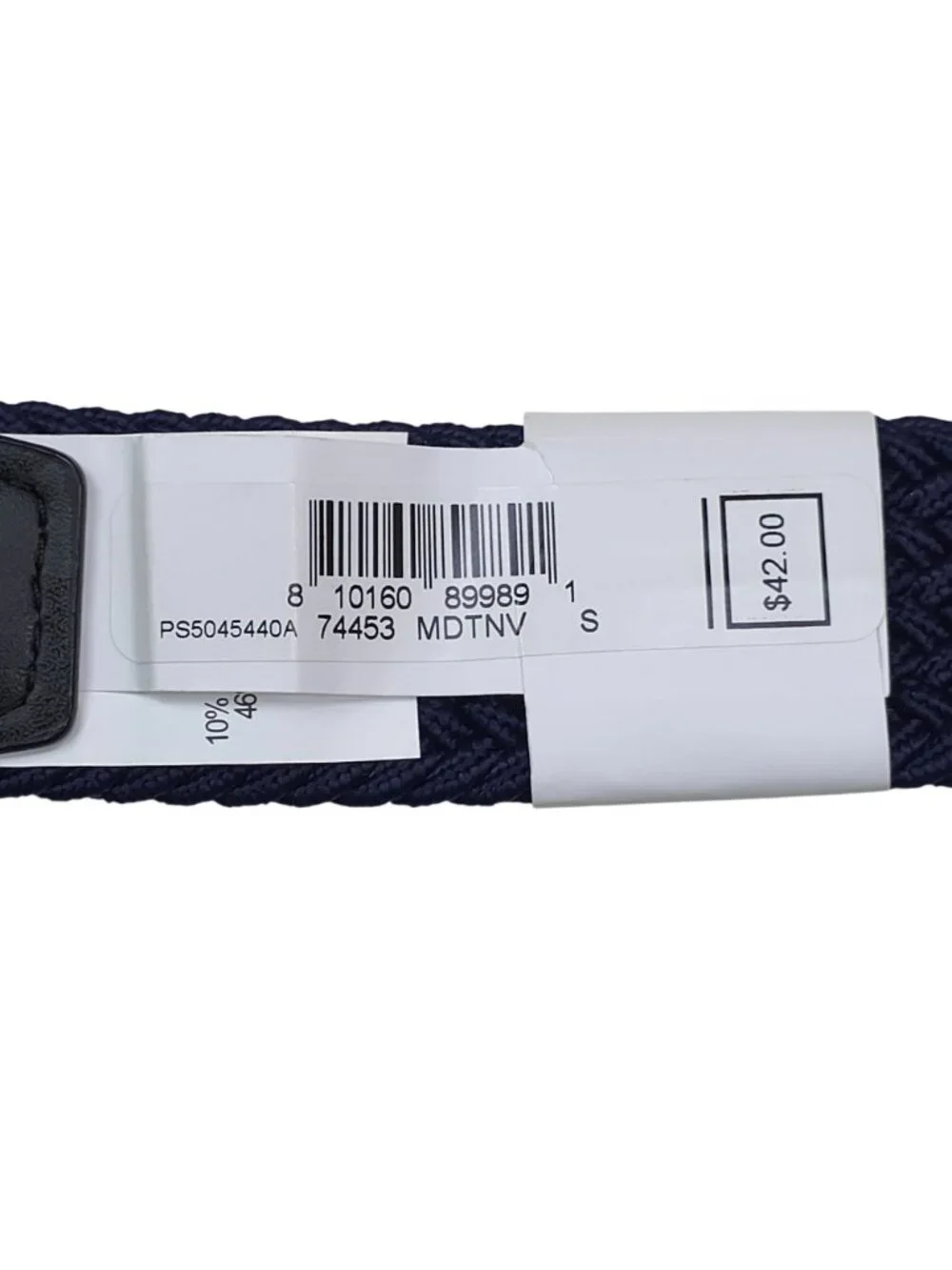 Nike Mens Stretch Braided Golf Belt Small 30-32 Navy Blue With Gunmetal Buckle